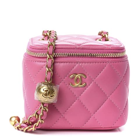 pink vanity case chanel|chanel vanity case bag small.